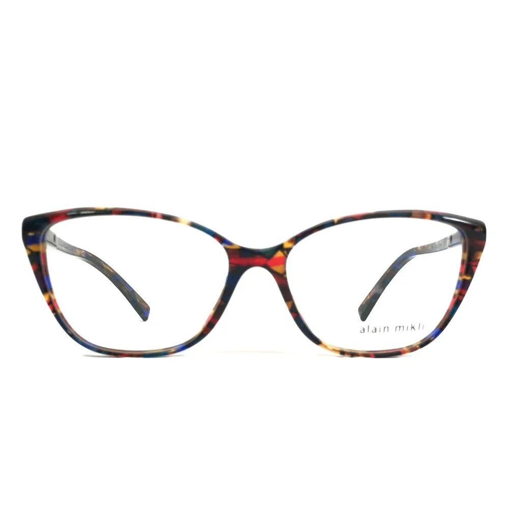 Alain Mikli Eyeglasses Frames A03082 014 Blue Violet Havana Cat Eye 54-15-140